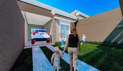 Casa com 3 quartos à venda na Maria Prosdocimo Franceschi, Vila Nova, Araucária, 61 m2 por R$ 450.000