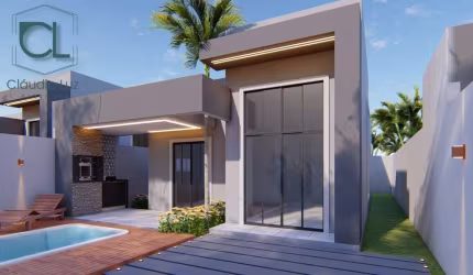 Casa em condomínio fechado com 3 quartos à venda na Rodovia BA-099 - Estrada do Côco, 4, Arembepe (Abrantes), Camaçari por R$ 395.000