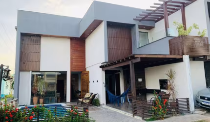 Casa em condomínio fechado com 5 quartos à venda na Rua A, Barra do Jacuípe, Camaçari, 141 m2 por R$ 670.000