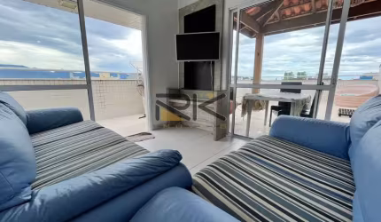 Cobertura  Praia Grande em Ubatuba-SP com 2 dormitórios,sendo 1 suíte,varanda gourmet com churrasqueira,2 vagas de garagem