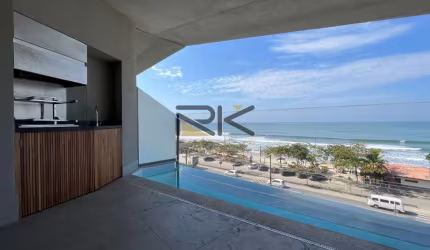 APARTAMENTO ALTO PADRÃO FRENTE MAR NA PRAIA GRANDE EM UBATUBA-SP COM 3 SUÍTES,VISTA MAR,SALA 2 AMBIENTES