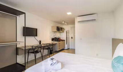 Apartamento estilo Studio mobiliado com 1 dormitório no bairro Rio Branco