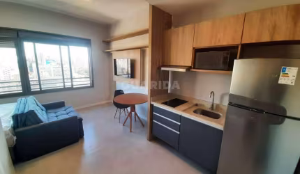 Loft/Stúdio totalmente mobiliado, para alugar no bairro Cidade Baixa em Porto Alegre.