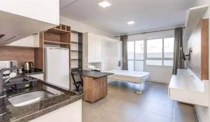 Studio mobiliado, Garden, com 1 vaga de garagem no bairro Jardim Botânico