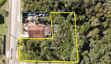 Terreno à venda na Rua Curitiba, 445, Guarani, Colombo, 1430 m2 por R$ 699.000
