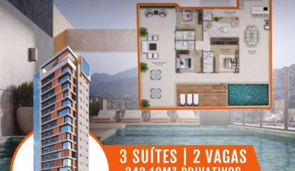 Apartamento Garden com 3 suítes à venda, 287 m² por R$ 3.290.000