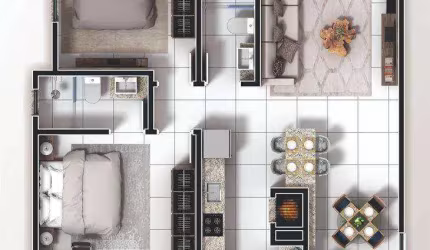 Apartamento com 2 dormitórios sendo 1 suíte à venda, 65 m² por R$ 698.000 - Tabuleiro - Camboriú/SC