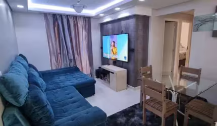 Lindo Apartamento Mobiliado com 1 Suíte e 2 Quartos em Residencial Garden Club