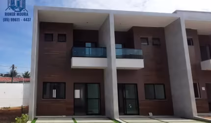 Casa - Dúplex em Condominio Fechado, próximo ao Detran da Maraponga, Sala, Varanda, 03 Suites, Cozinha, Área de Serviço, Piso no Porcelanato, bancadas em granito e Mármore, Mini - quintal e 02 Vagas,