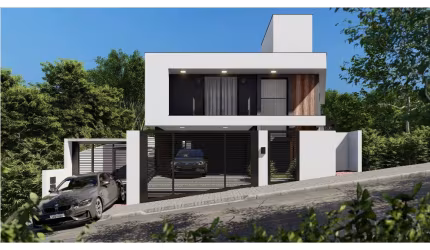 Descubra o paraíso de Villa ARUÁ, onde viver bem e com tranquilidade é uma realidade! Com três casas de alto padrão arquitetônico e construtivo