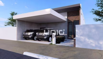 Casa Nova a venda no Condomínio Residencial Mônaco - Piracicaba/SP com 3 suítes