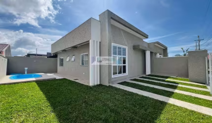 Residência nova - 3 dormitórios sendo uma suíte - espaço gourmet com piscina.