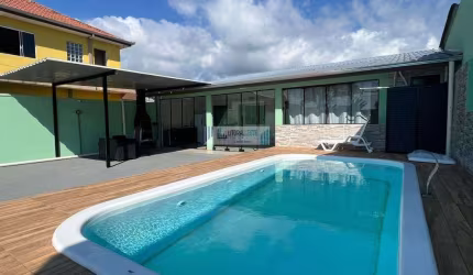 TERRENO COMERCIAL COM CASA E PISCINA, A VENDA - DE FRENTE PARA A RODOVIA PR 412.