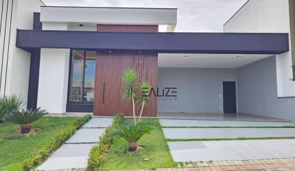 Casa moderna com 3 suítes e escritório à venda, 193 m² por R$ 1.665.000 - Condomínio Fechado - Indaiatuba/SP