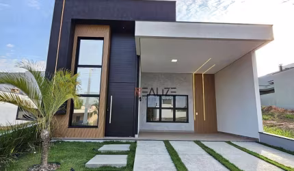 Casa moderna conceito aberto com3 suítes à venda, 142 m² por R$ 1.200.000 - Condomínio Com Segurança 24h- Indaiatuba/SP