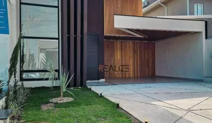 Casa moderna com escritório e 3 suítes à venda, 195 m² por R$ 1.650.000 - Condomínio Fechado - Indaiatuba/SP