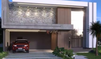 Casa moderna com escritório e 3 suítes à venda, 217 m² por R$ 1.820.000 - Condomínio Residencial Evidências - Indaiatuba/SP