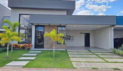 Casa moderna com 3 suítes e escritório à venda, 184 m² por R$ 1.450.000 - Condomínio Fechado - Indaiatuba/SP