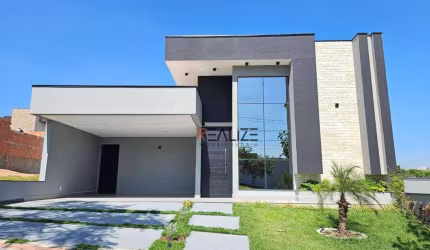 Casa térrea em condomínio com 3 suítes e escritório à venda, por R$ 1.450.000  - Indaiatuba/SP