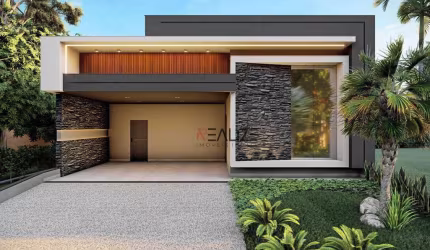 Modernidade e sofisticação casa térrea com escritório à venda, 210 m² por R$ 1.750.000 - Condomínio Fechado - Indaiatuba/SP