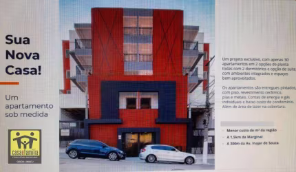 Apartamento novo com 2 dormitórios à venda, 50 m² por R$ 250.000 - Vila Palmeiras - São Paulo/SP
