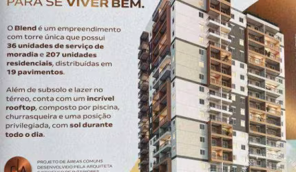 Apartamento  em construção com 1 dormitório à venda, 30 m² por R$ 340.000