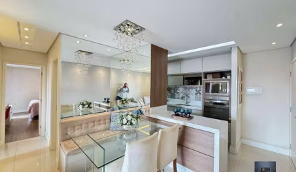 Apartamento 80m2, C/Suíte, Closet, Varanda Gourmet, Todo Planejado, 02 VG - Condomínio Venturi Residencial - SBC