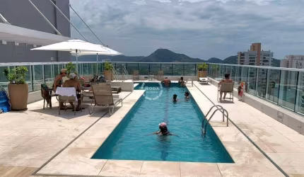 Apartamento Mobiliado 1 dormitório , prédio com lazer para locação ponta da Praia- Santos