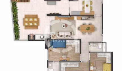 Apartamento à venda, 3 quartos, 3 suítes, 3 vagas, José Menino - Santos/SP