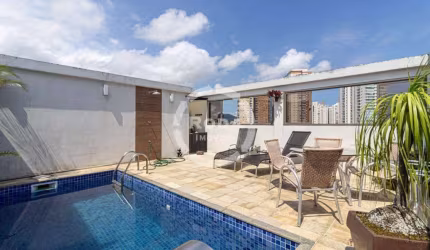 Cobertura à venda, 3 quartos, 3 suítes, 4 vagas, Ponta da Praia - Santos/SP