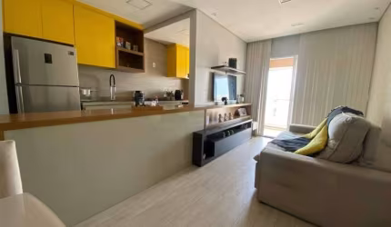 Apartamento em Santos no Estuário com lazer completo e varanda com churrasqueira.