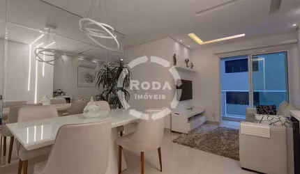 Apartamento de Alto Padrão com 1 Quarto e Varanda Gourmet à Venda na Pompéia, Santos – 55 m²