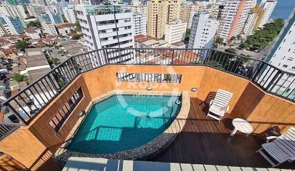 Cobertura Duplex próximo da praia a venda em Santos, localizado no bairro da Aparecida.