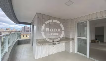 Descubra a elegância à beira-mar 2 suítes, varanda gourmet e terraço estendido no Boqueirão, Santos