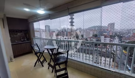 Apartamento à venda, 3 quartos, 1 suíte, varanda, 2 vagas, Lazer Completo - Encruzilhada -Santos/SP