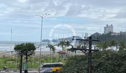 Apartamento à venda, 1 dormitório, vista mar, na praia do Itararé, São Vicente/SP.