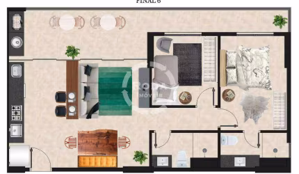 Apartamento à venda, 2 quartos, 1 suíte, 1 vaga, José Menino - Santos/SP