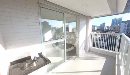 Apartamento Novo com 1 Suíte e Varanda Gourmet à Venda na Aparecida, Santos