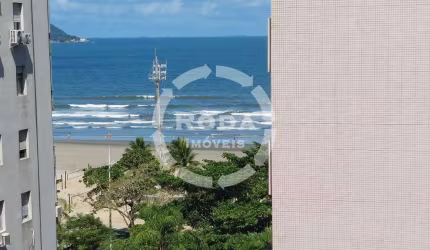 Sala Living com Vista para o Mar 1 Quadra da Praia a venda no Boqueirão – Santos.
