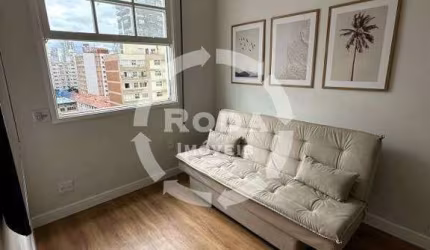 Apartamento 2 Dormitórios Venda Boqueirão Santos | Prédio na Praia | Modernizado | Vista Mar Lateral