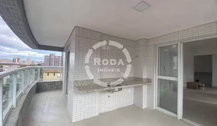 Descubra a elegância à beira-mar 2 suítes, varanda gourmet e terraço estendido no Boqueirão, Santos