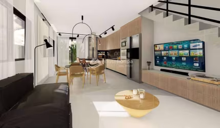 Casa geminada à venda com 3 suítes e terreno de 180m, em loteamento planejado, no Campeche, Florian