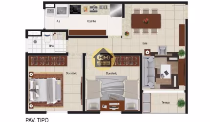 Apartamento para Venda em Atibaia, Cerejeiras, 2 dormitórios, 1 banheiro, 1 vaga