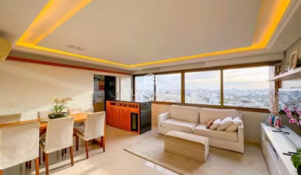 Elegance Imóveis vende apartamento ótimo com 100 m2 em andar muito alto com 3 dormitórios suíte, 2 vagas de garagem separadas. Petrópolis Porto Alegre
