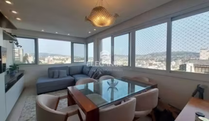 Elegance imóveis vende no bairro Petrópolis lindo apartamento em andar alto com vista de 3 dormitórios,1 suíte, churrasqueira e 2 vagas de garagem/box