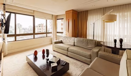 Elegance imóveis vende maravilhoso apartamento, 1 por andar com 3 suítes, dependência e 3 vagas de garagem/box. Petrópolis - Porto Alegre