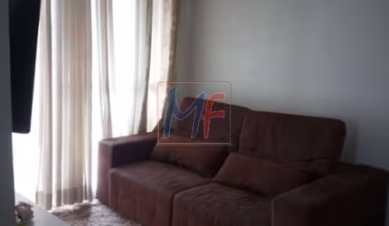 REF 16.408 Lindo apto de 60 m² a.u, Vila Tolstoi , 2 quartos, sala, cozinha, banheiro área de serviço, 1 vaga e Lazer. Próximo do monotrilho.