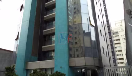 Excelente conjunto comercial em Indianópolis, 42m² a.u., com banheiro, ar condicionado e 1 vaga, prox. Shopping Ibirapuera (REF 17.359)
