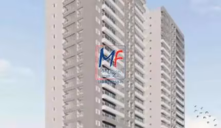 Excelente apto em Mongaguá, 89,5  m² a.u.,  em construção e entrega  janeiro 2026, 2 dormitórios (1 suíte), sala, cozinha, varanda gourmet, 1 vaga e  lazer  (REF 18.167)