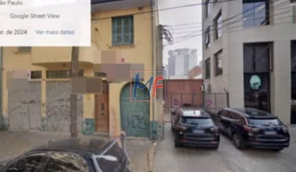 Excelente terreno com galpão  Itaim Bibi, com 374 m² a.c., 420 m² a.t., testada de 10 m, Zoneamento ZC. Prox. Av. Santo Amaro (REF 19.137)